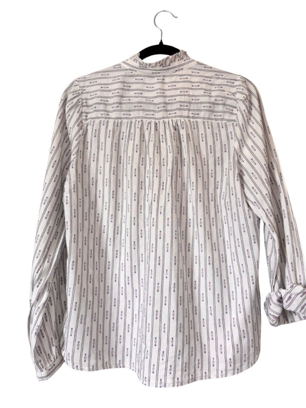 LOFT Ruffle Collar Button Down - Picture 2 of 4